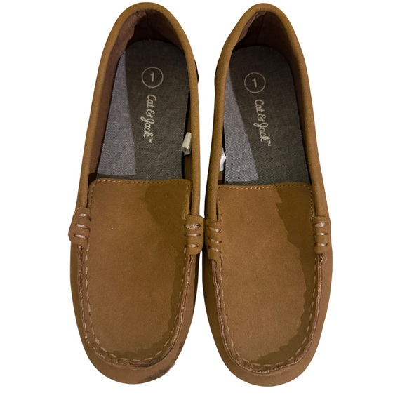 Cat & Jack Brown Kids Dress Shoes - Picture 1 of 5